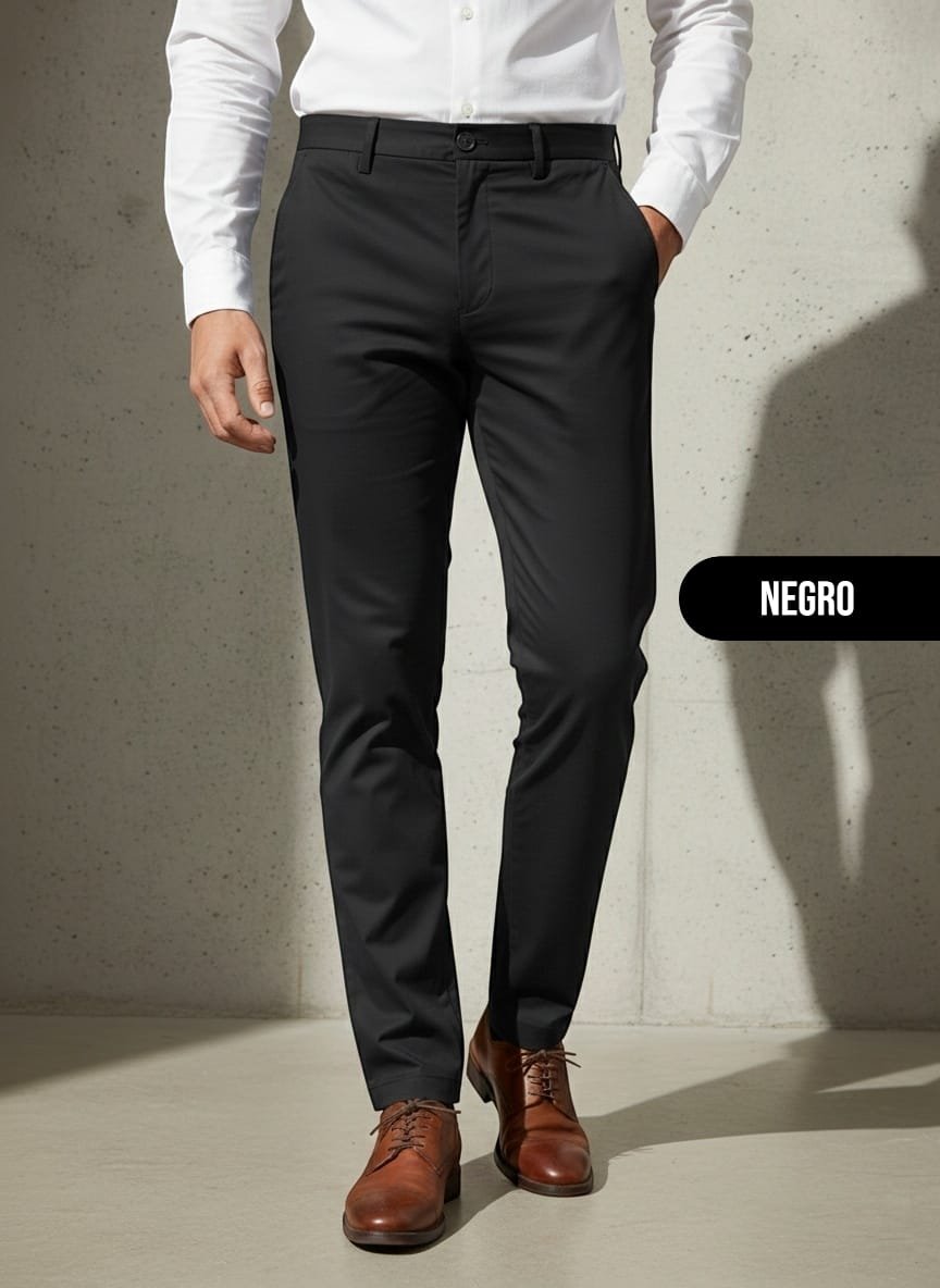 Pantalón chino MORELLI de vestir para hombres, corte narrow fit (similar al slim fit), strech, pantalones chinos