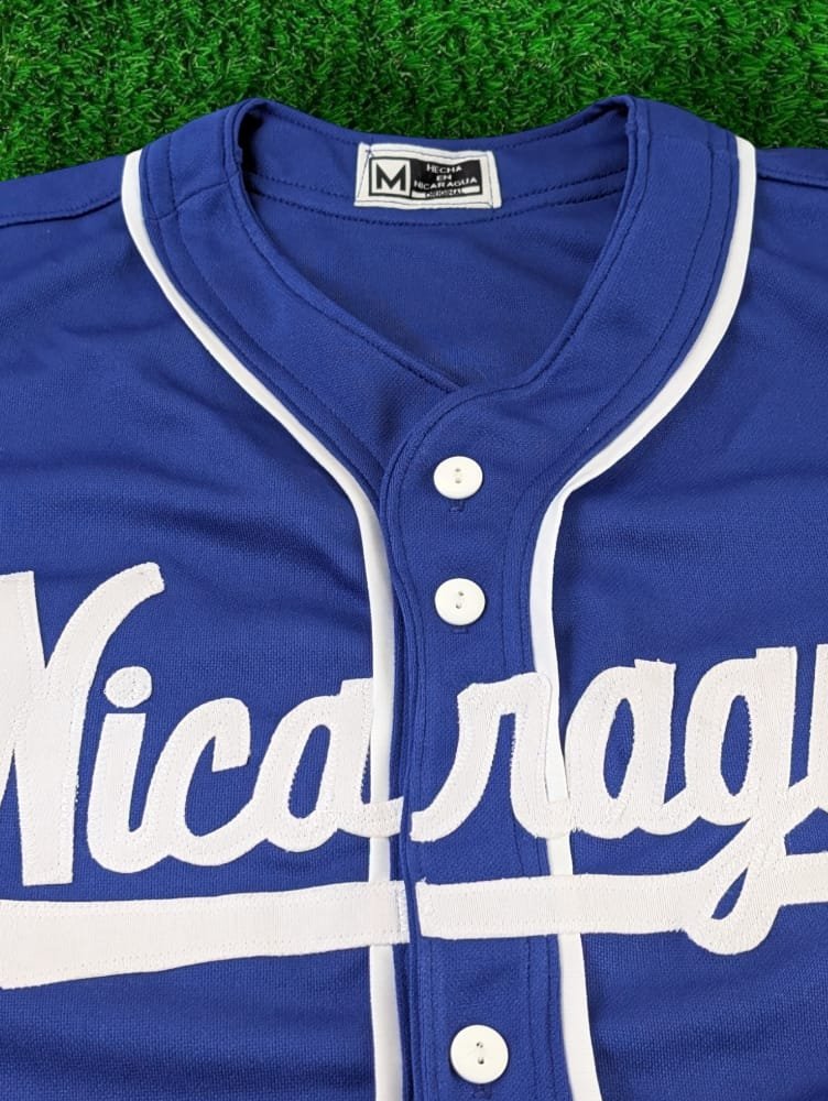 Camisa de beisbol Nicaragua, camisa deportiva a botones para hombres y mujeres, selección nicaragüense