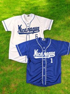 Camisa de beisbol Nicaragua, camisa deportiva a botones para hombres y mujeres, selección nicaragüense