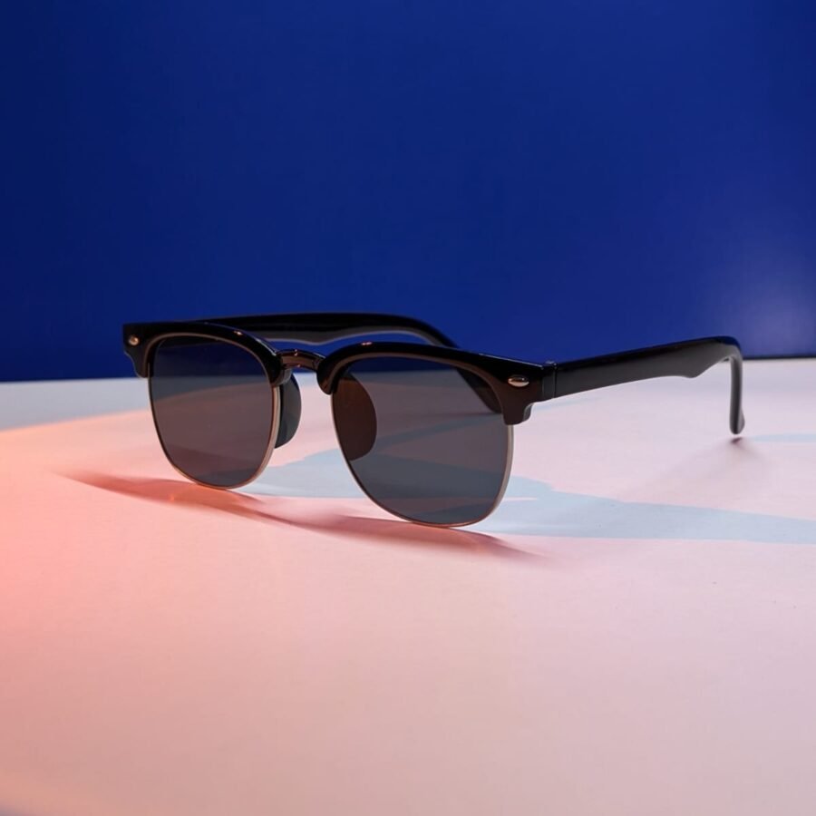 Gafas de hombre con media montura cuadrada de estilo casual de moda vintage, accesorios para la playa, que combinan con suéter, chaqueta, sudadera con capucha, pantalones y pantalones cargo para verano, playa, al aire libre y viajes