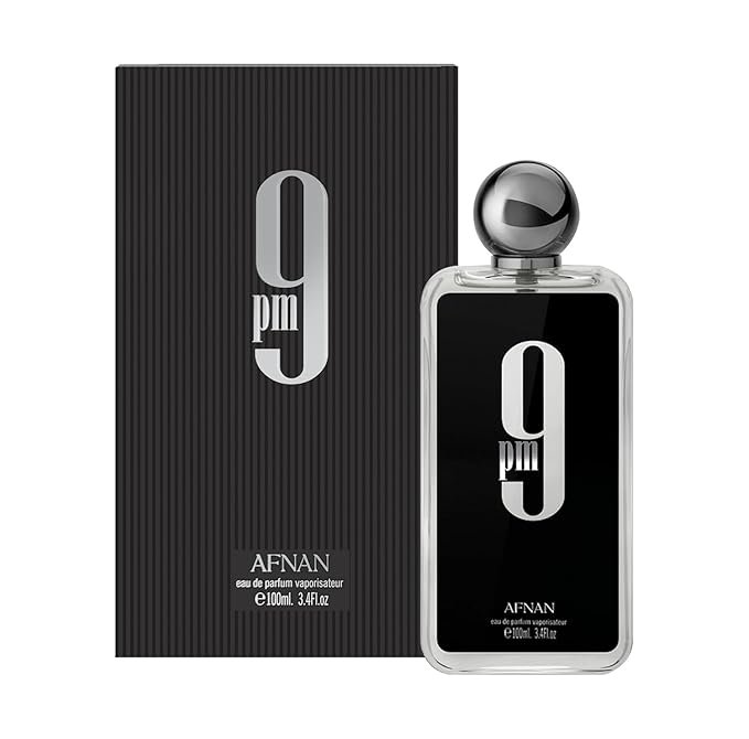 Afnan 9 PM para hombres Eau De Parfum, 3.4 onzas líquidas. Onz, perfumes fragancias