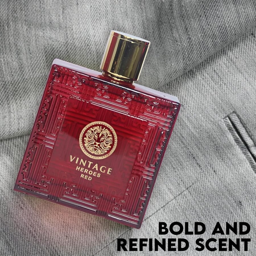 Eau De Parfume Colonia para hombre Natural Spray Vintage Heroes Perfume rojo con aroma afrutado cálido y floral, 3.4 onzas líquidas de fragancia de larga duración