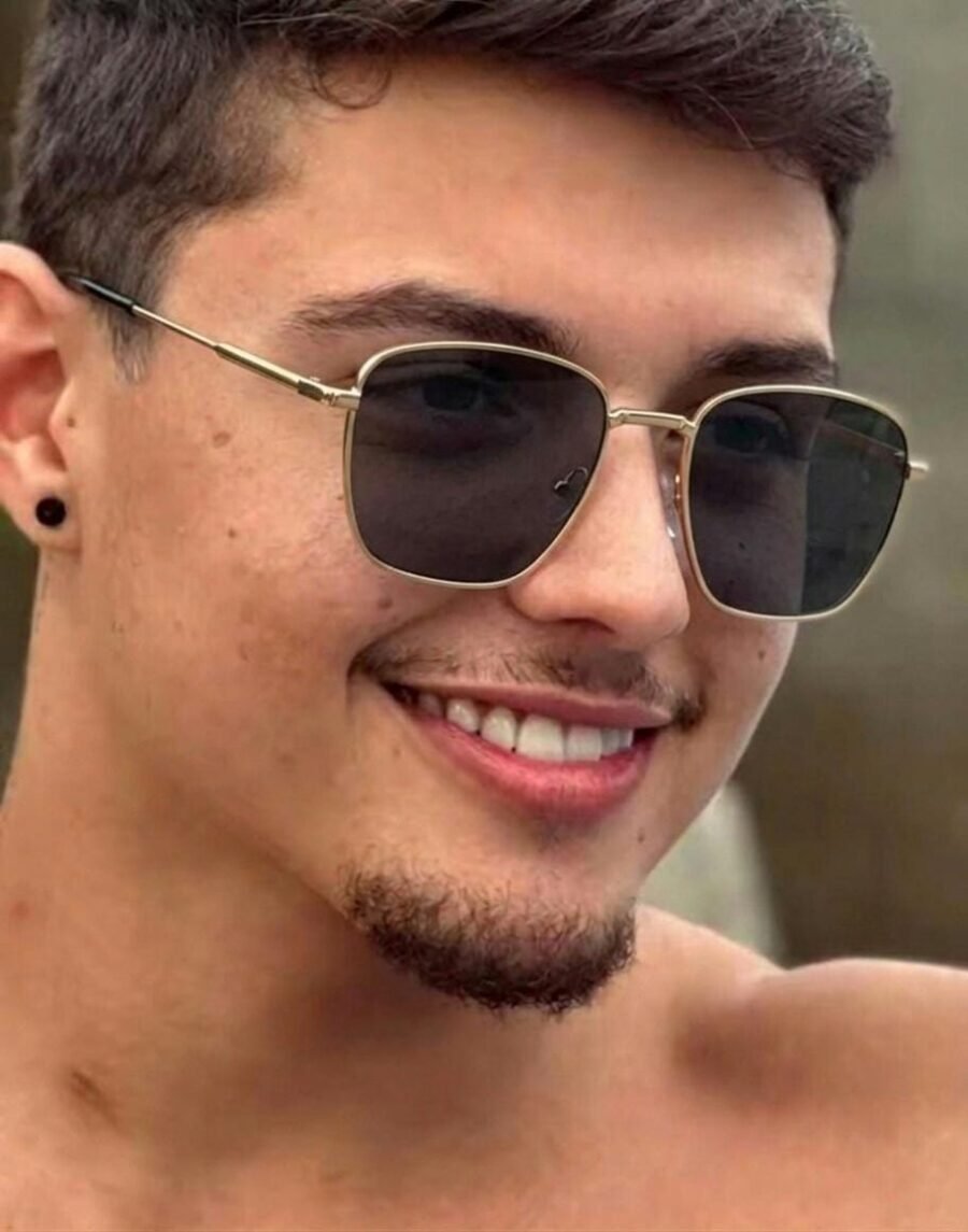 1 pieza Gafas de hombre con marco geométrico, estilo clásico punk de cobre para pesca al aire libre, viajes, festivales musicales, accesorios elegantes, accesorios de playa, que combinan con suéter, chaqueta, sudadera, pantalones de cuero y pantalones cargo para verano, vacaciones, al aire viajes