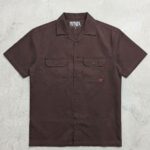 Camisa PAPAUPA para hombres de manga corta, cuello solapa, estilo casual, con bolsillos, versátil y cómoda, bolsas delanteras estilo columbia