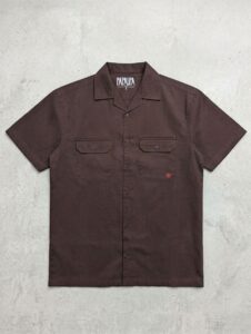 Camisa PAPAUPA para hombres de manga corta, cuello solapa, estilo casual, con bolsillos, versátil y cómoda, bolsas delanteras estilo columbia