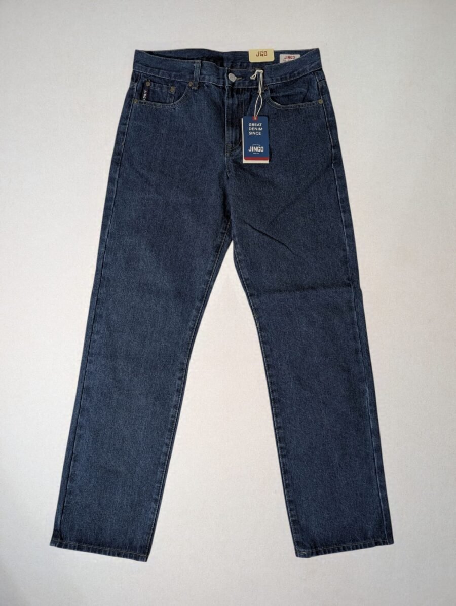 Pantalón Jingo imitación de mezclilla, corte recto clásico y casual para hombre, disponible en Petróleo, Azul, Negro.