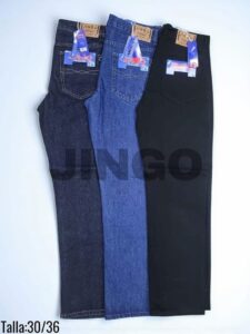 Pantalón Jingo imitación de mezclilla, corte recto clásico y casual para hombre, disponible en Petróleo, Azul, Negro.