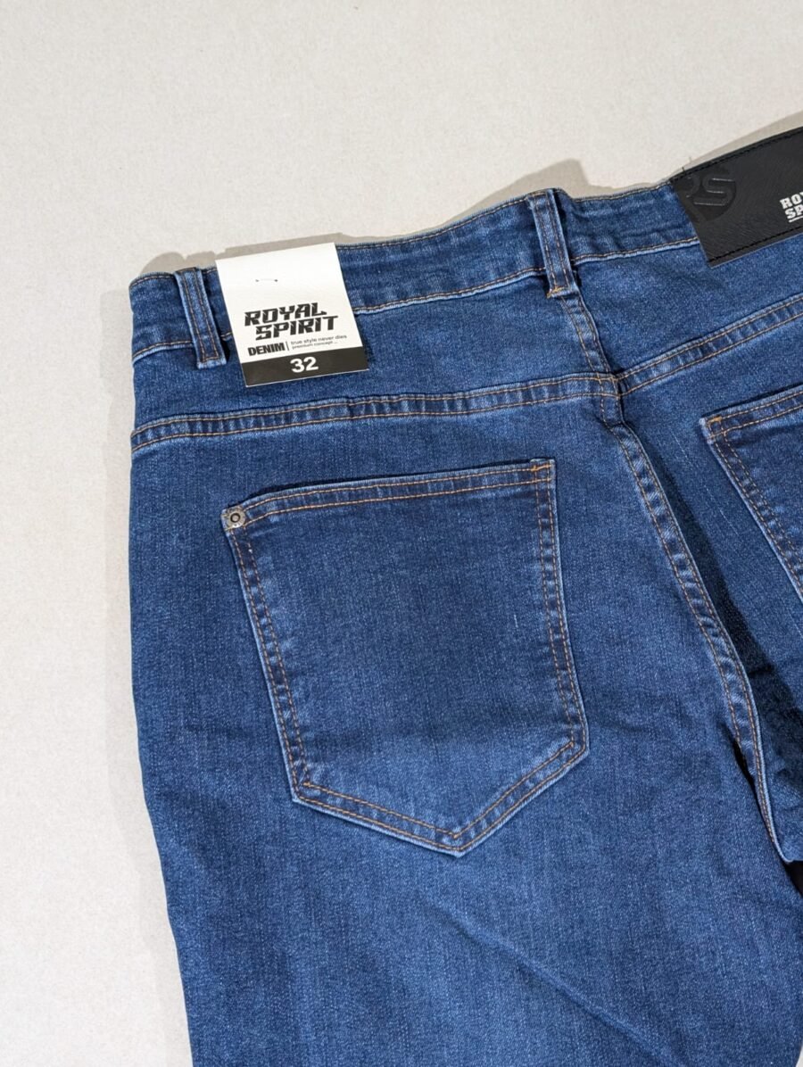 Pantalón para hombre ROYAL SPIRIT, jeans de mezclilla ajustados, estilo desgastado con parches bordados rotos urbanos, rasgado estilo urbano