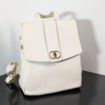 Mini mochila elegante para mujeres de cuerina, estilo urbano con herrajes dorados, ideal para el día a día y disponible en varios colores