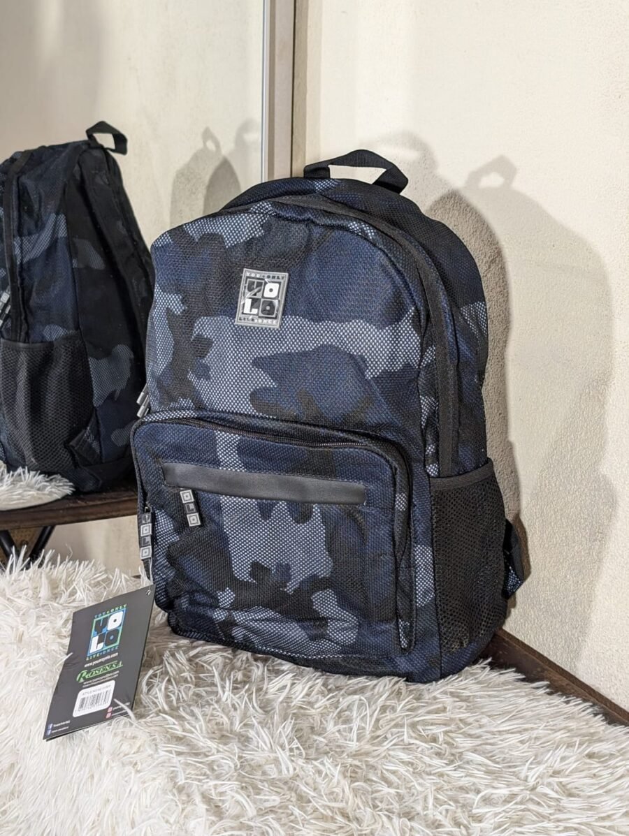 Mochila Yolo pequeña camufle urbana, juvenil, ligera, resistente, ideal para uso diario y escolar, en azul, gris, rojo.