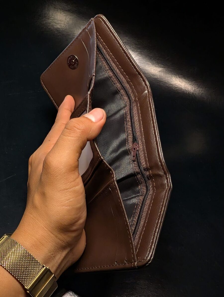 Billeteras para hombres de cuero genuino Levi's, elegante diseño plegable, práctica y compacta para uso diario.