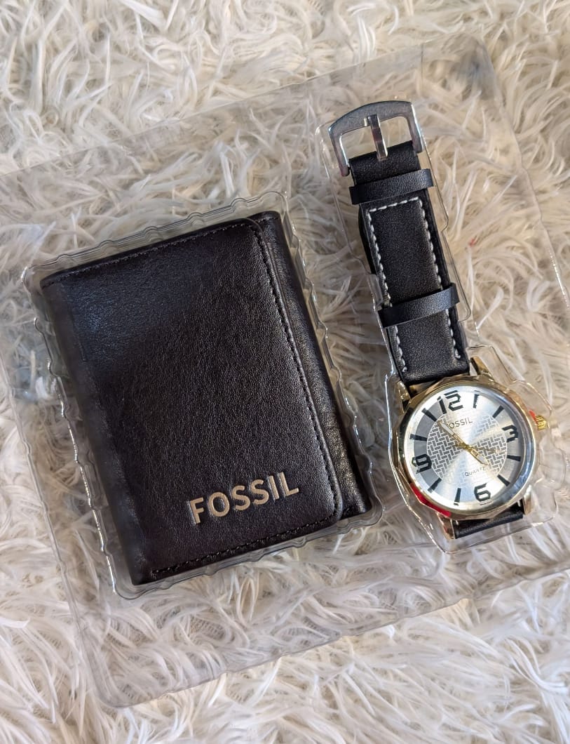 Conjunto de reloj y billetera, combo relojes analógicos con carteras para hombres de cueros, accesorios para caballeros, reloj analógico y billeteras con multidepositos de caballero