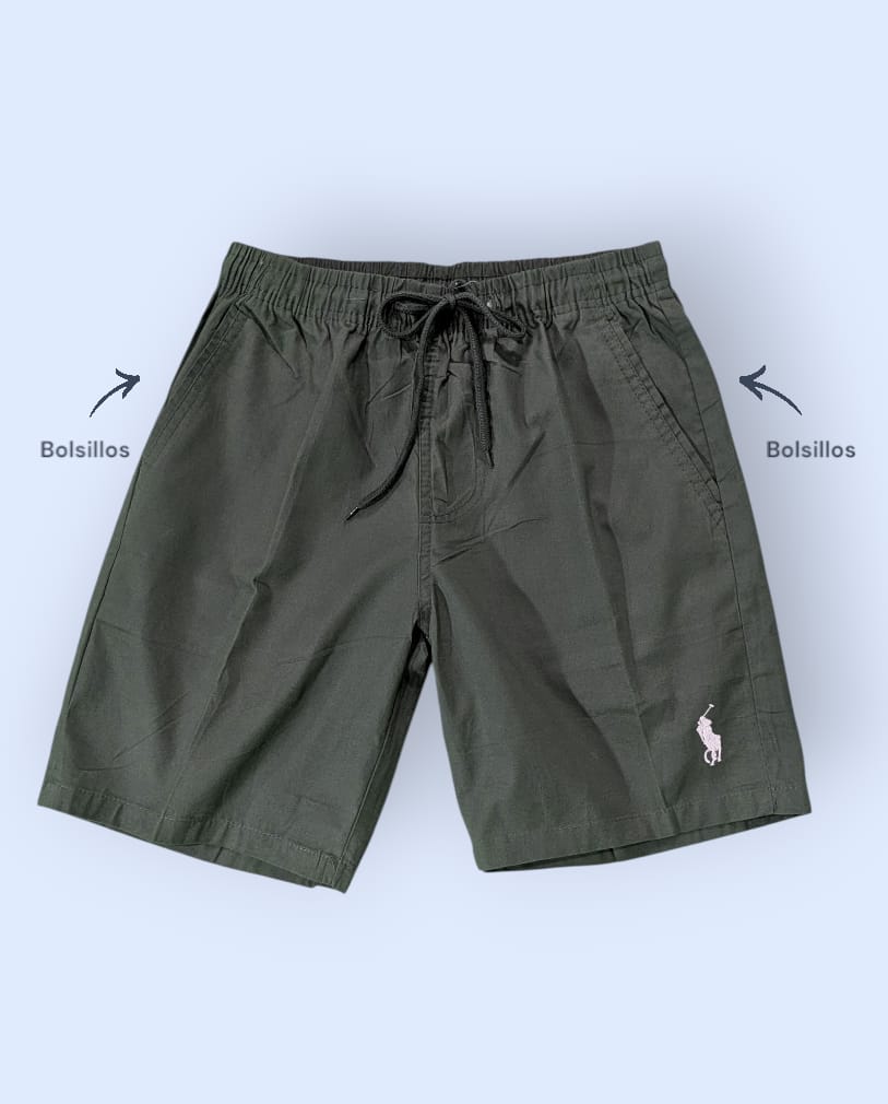 Shores Polo Bermudas impermeables para hombres, pantalones cortos, short para el verano, chores de caballeros cortos, para varones apolos (Fusionado)